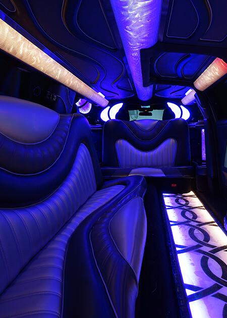Luxurious limousine interior