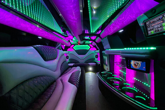 Luxury limo interior